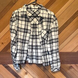 BP Black and White Plaid Button Down Shirt
